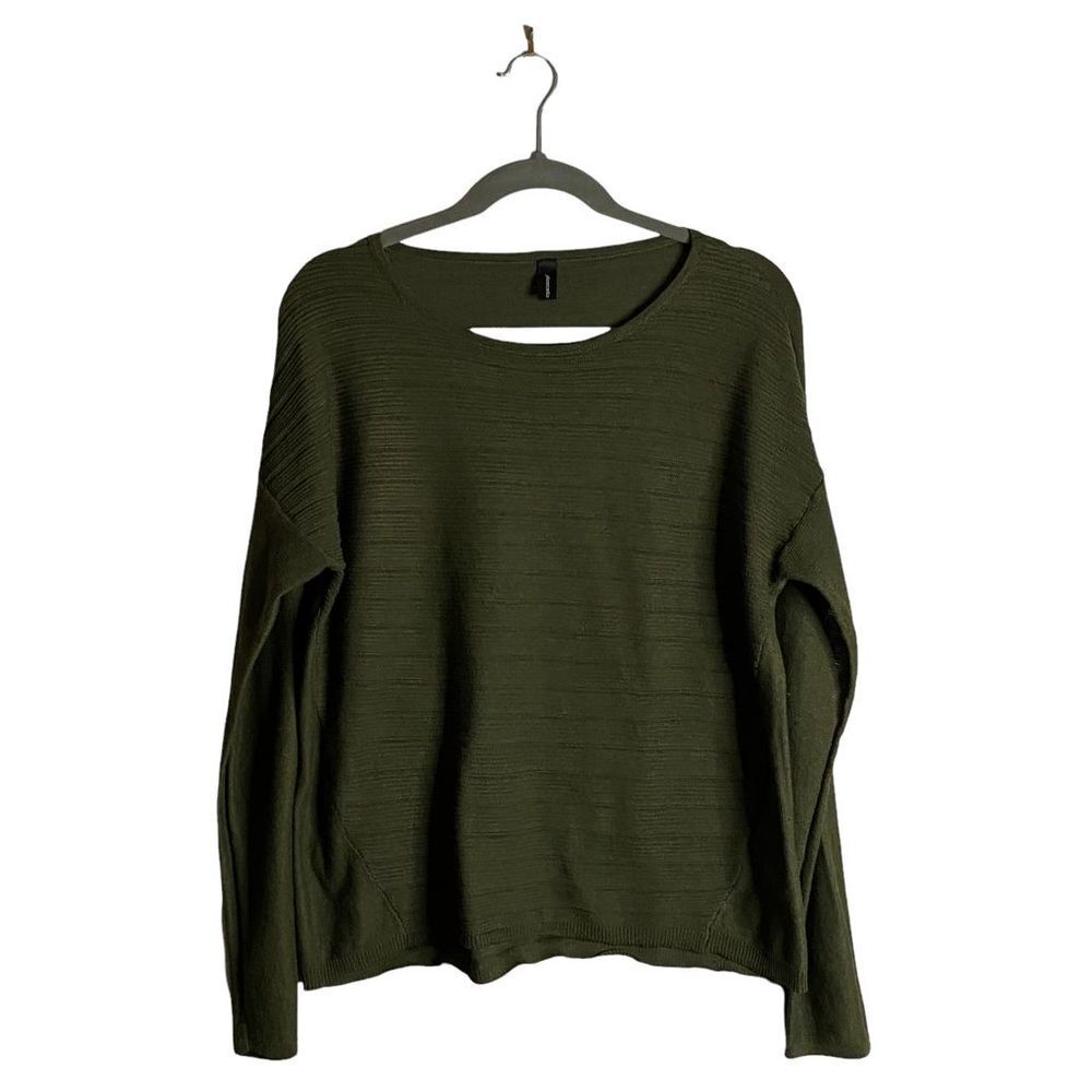 Soya Concept Women's Green Crewneck Long Sleeve Top